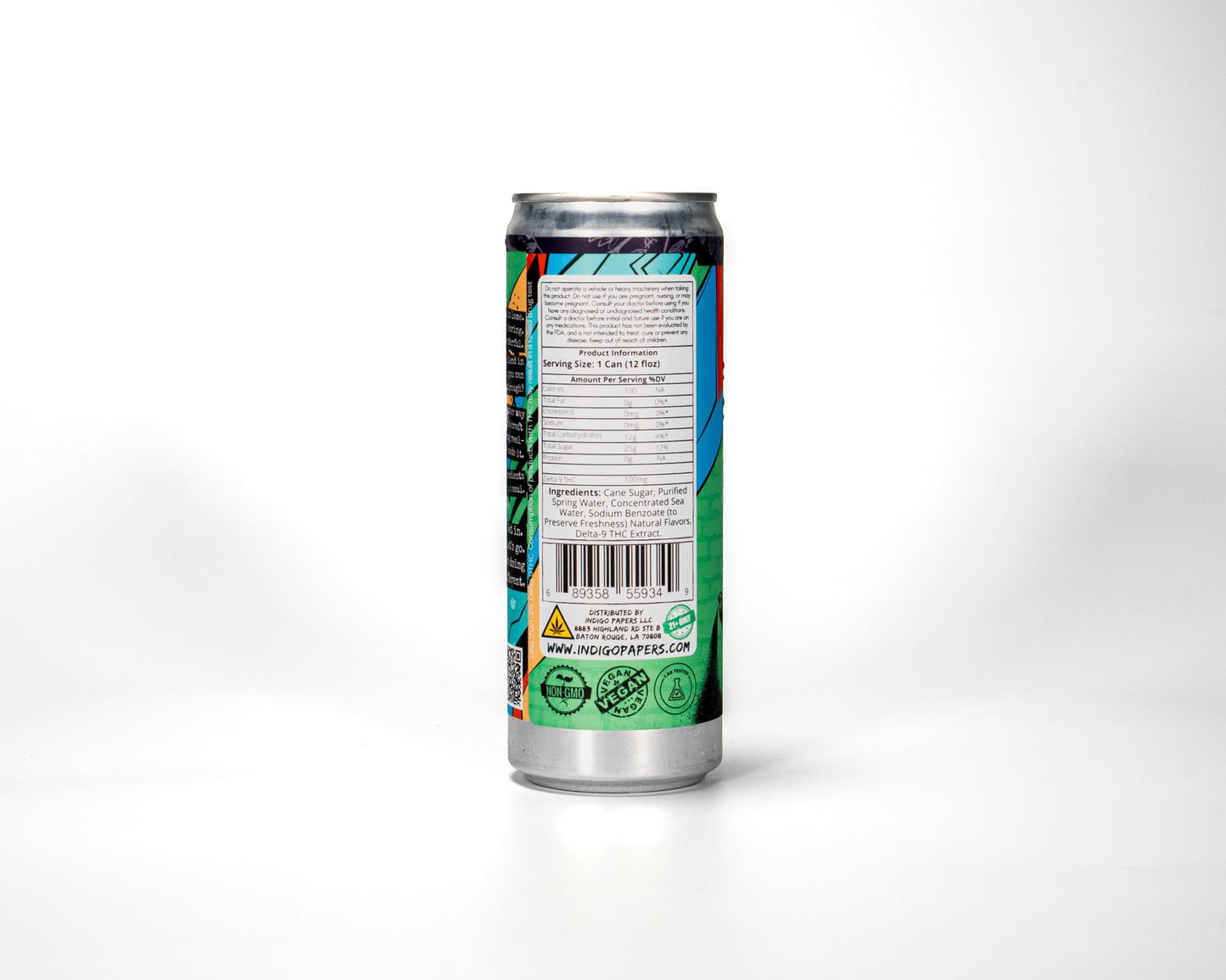 NEW! Indigo Apple Fritters Soda 100mg D9 - Case of 24 - Tree Spirit Wellness