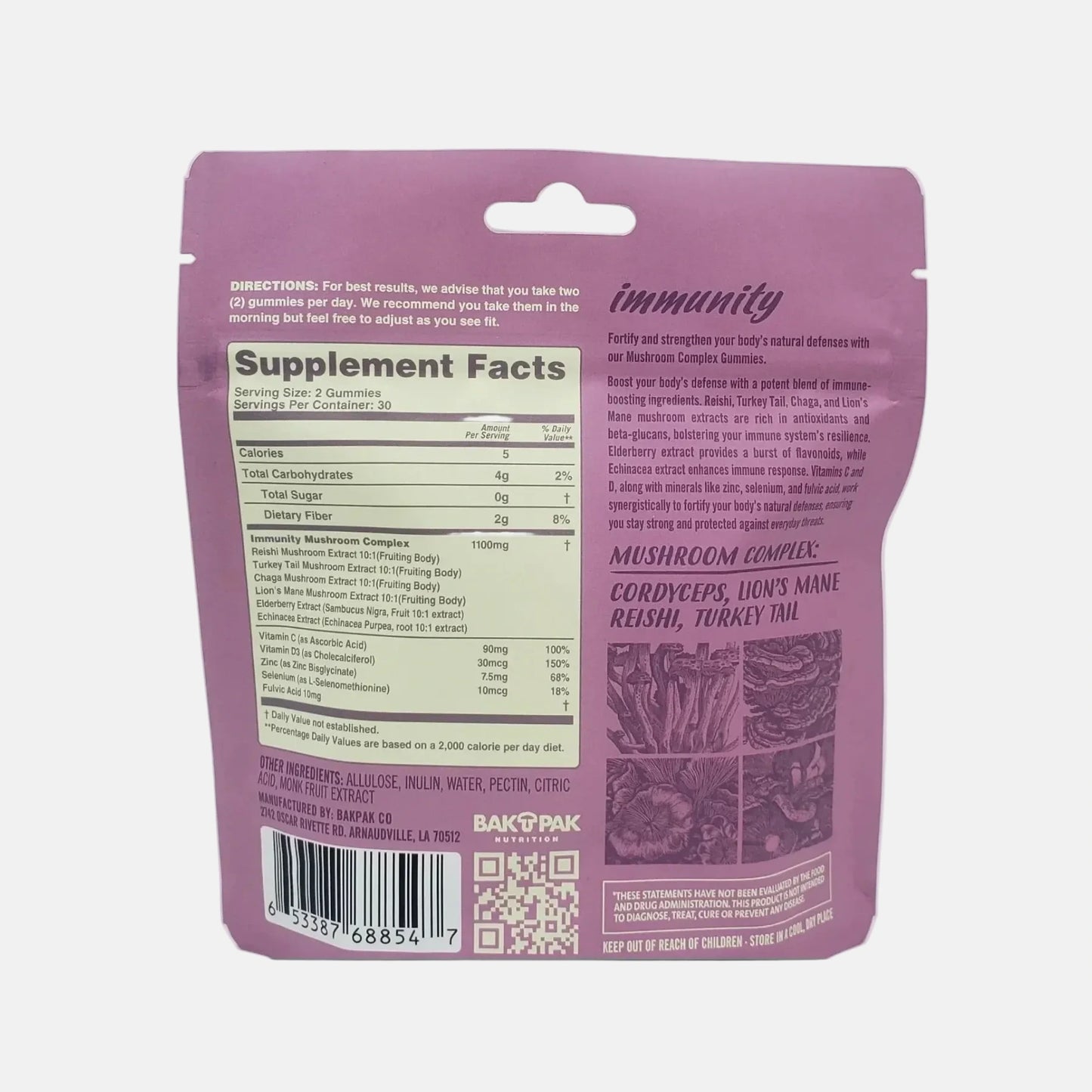 NEW! Mushroom Immunity Gummies~ Berry - Tree Spirit Wellness