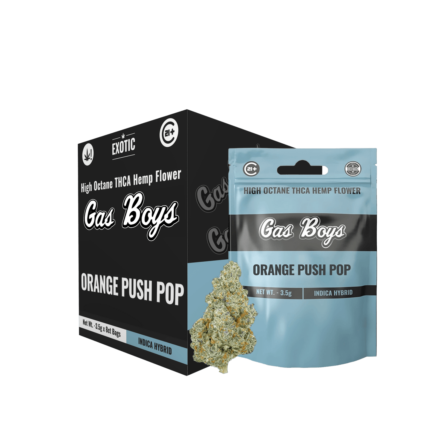 Orange Push Pop EXOTIC THCA FLOWER - Indica Hybrid (8ct) - Tree Spirit Wellness