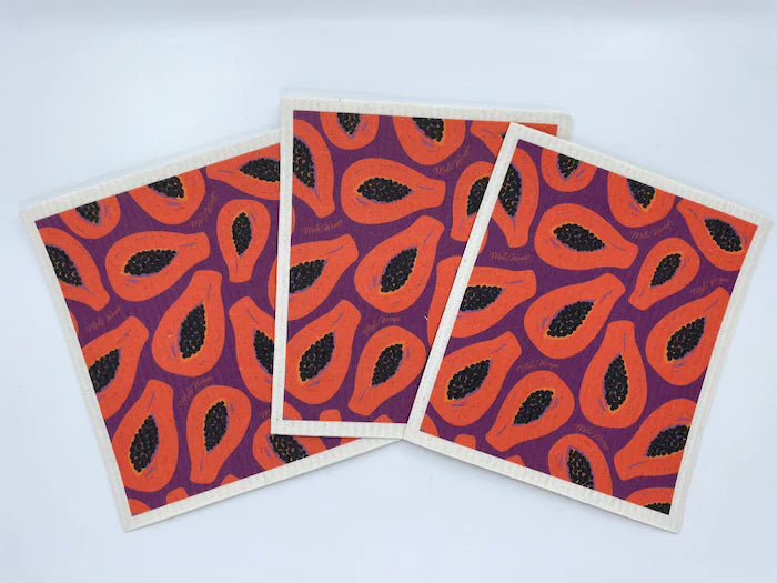 Papaya - Swedish Dish Cloth Sets - Tree Spirit Wellness