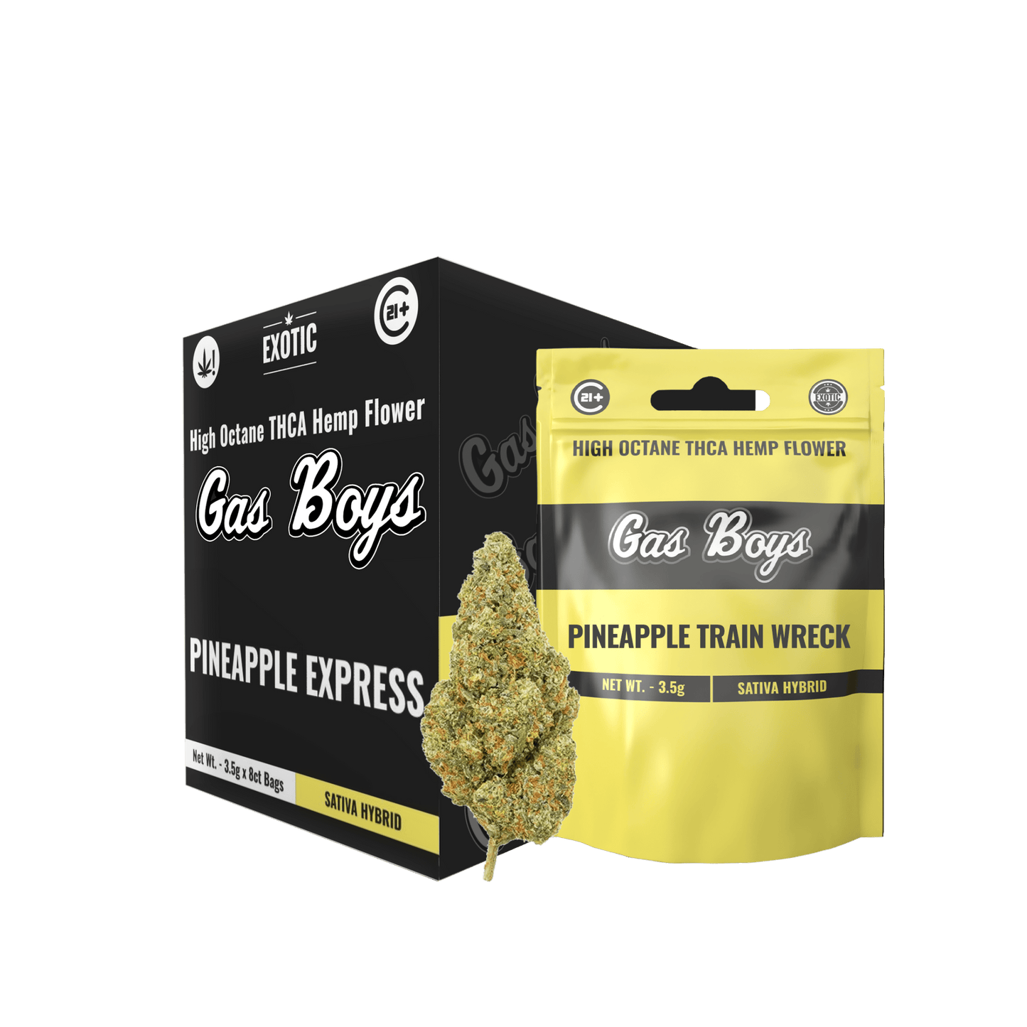 Pineapple Train Wreck EXOTIC THCA FLOWER - Sativa Hybrid (8ct) - Tree Spirit Wellness