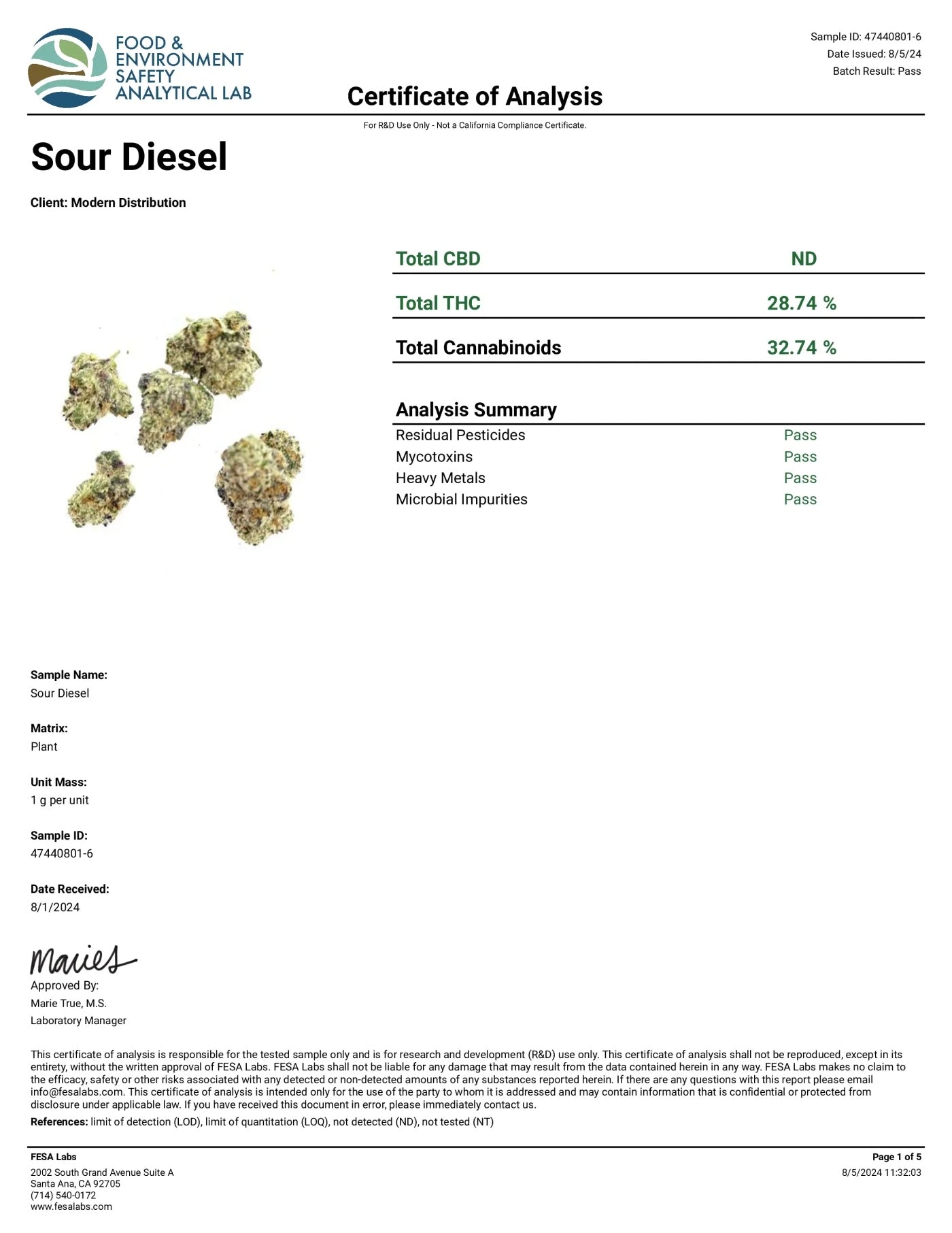 Sour Diesel EXOTIC THCA FLOWER - Sativa (8ct) - Tree Spirit Wellness