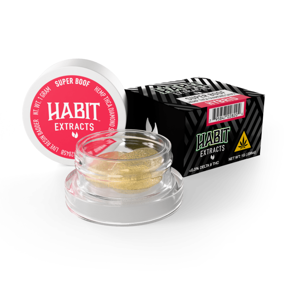 THCA Diamond Sauce Concentrate 1g Super Boof (Hybrid) 10pk display case - Tree Spirit Wellness