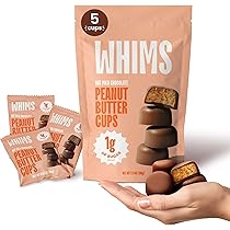 Whims Delights Dark Peanut Butter Cups - Case of 6/5 count - Tree Spirit Wellness