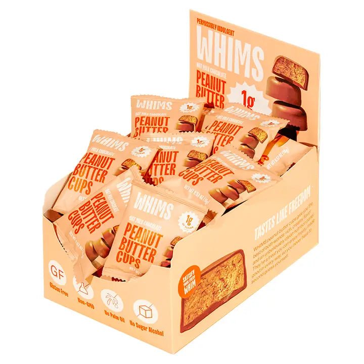 Whims Delights Oat Milk Chocolate Peanut Butter Cups - Case of 30/singles - Tree Spirit Wellness