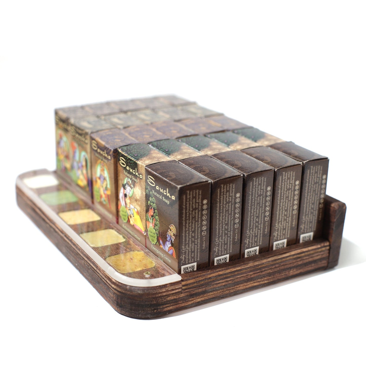Wholesale Opening Bundle - Saucha Natural Soap - Display Rack with 5 - Products Variety - 25 Packs - Tree Spirit Wellness