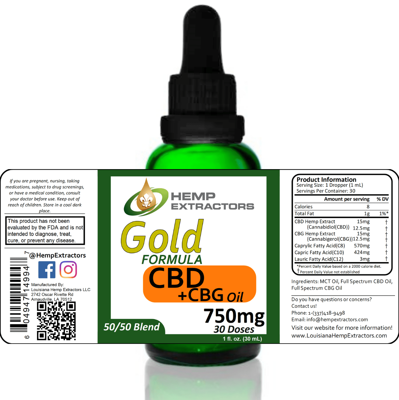 Gold Formula CBD+CBG - Tree Spirit Wellness