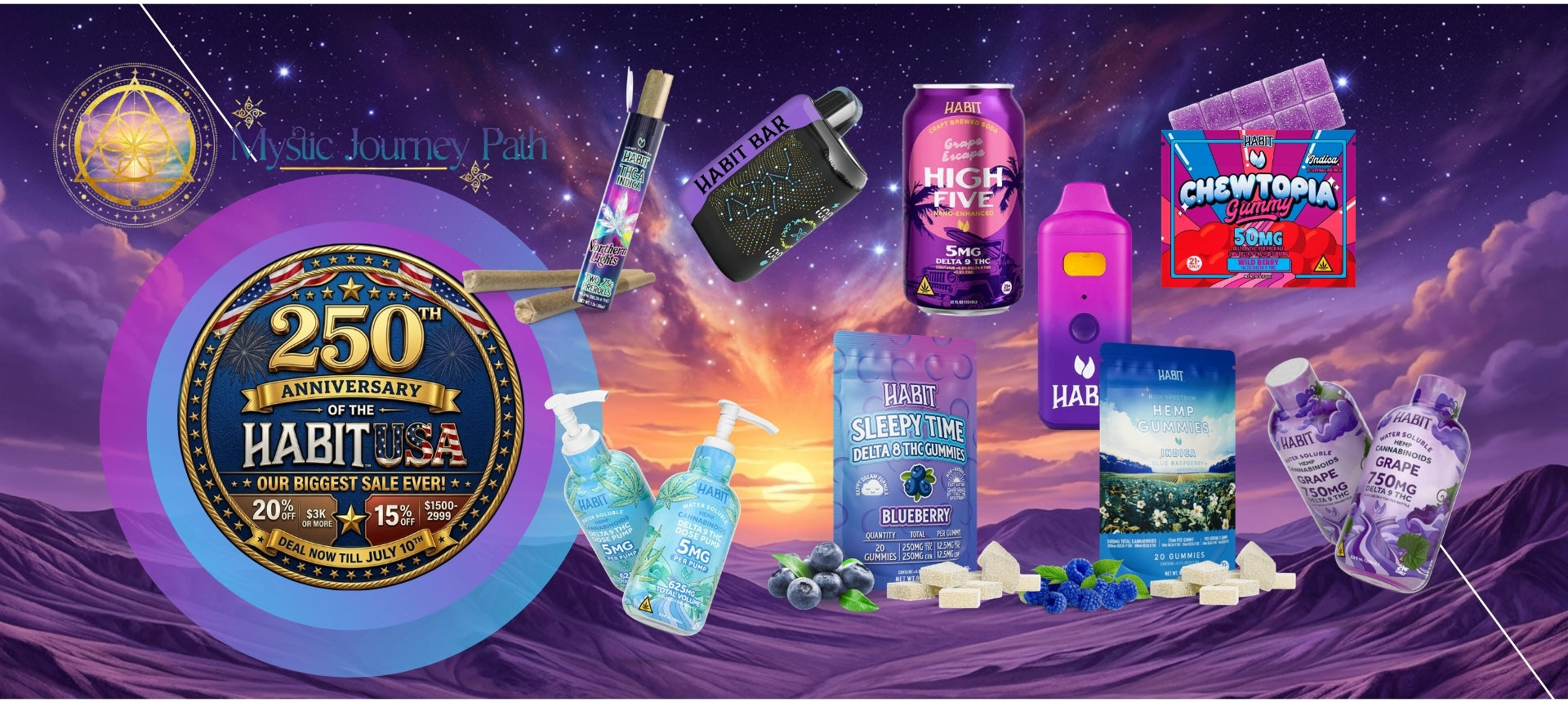 Habit CBD Banner - Mystic Journey Path