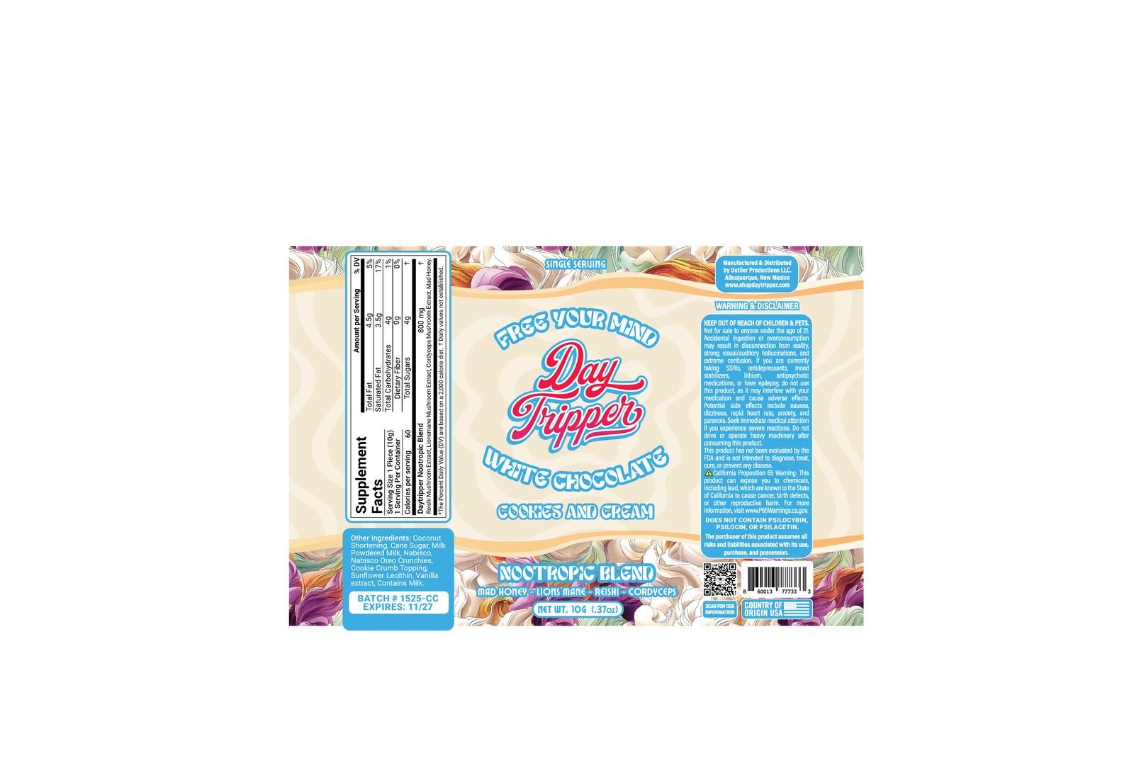 1 Piece Artisan Chocolate Bar (Gravity Fed Display) - 30 Bars/Case - Tree Spirit Wellness