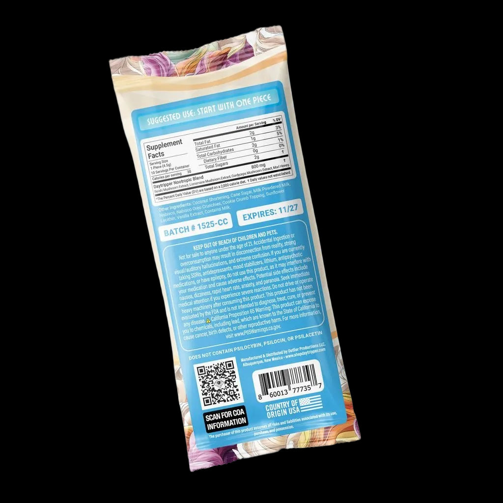 10 Piece Cookies & Cream White Chocolate Bar - 10 Bars/Case - Tree Spirit Wellness