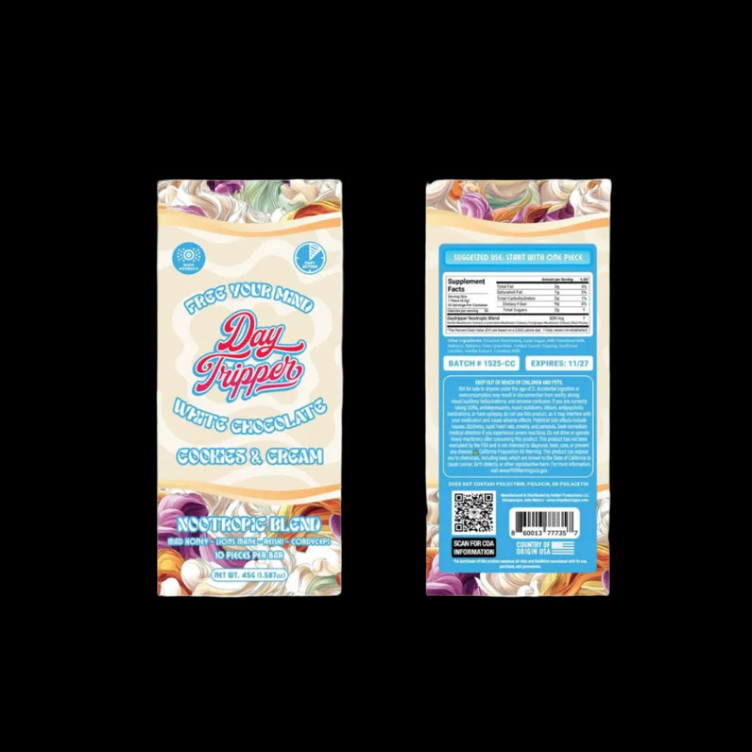 10 Piece Cookies & Cream White Chocolate Bar - 10 Bars/Case - Tree Spirit Wellness