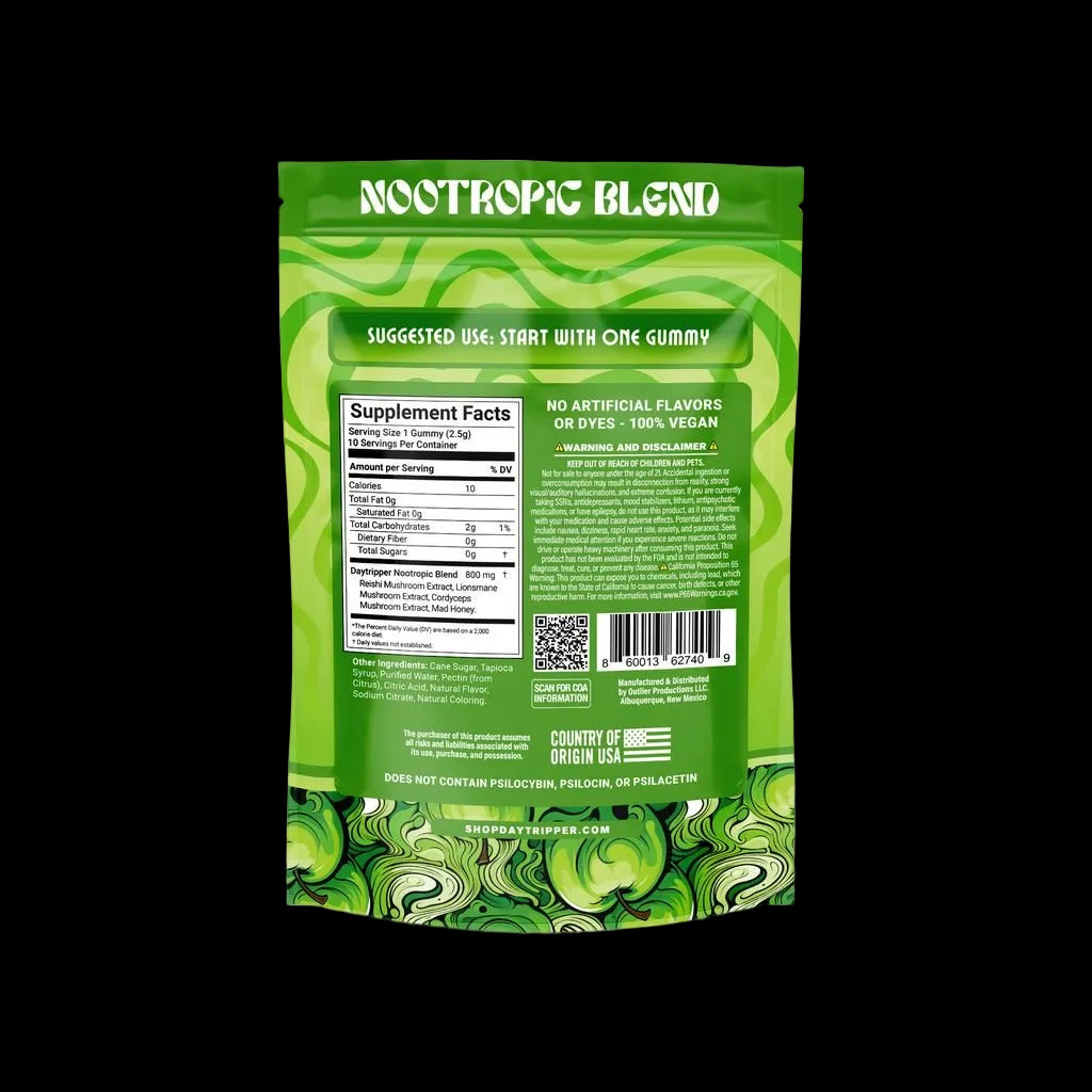 10ct Sour Apple Adventure Mushroom Gummies Case of 10 - Tree Spirit Wellness