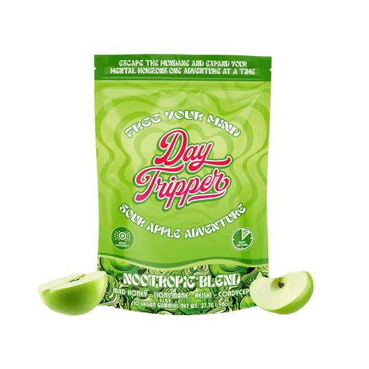 10ct Sour Apple Adventure Mushroom Gummies Case of 10 - Tree Spirit Wellness