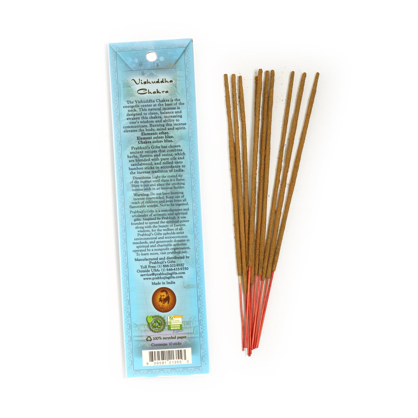 Prabhuji Incense Sticks Throat Chakra Vishuddha  - Communication and Wisdom