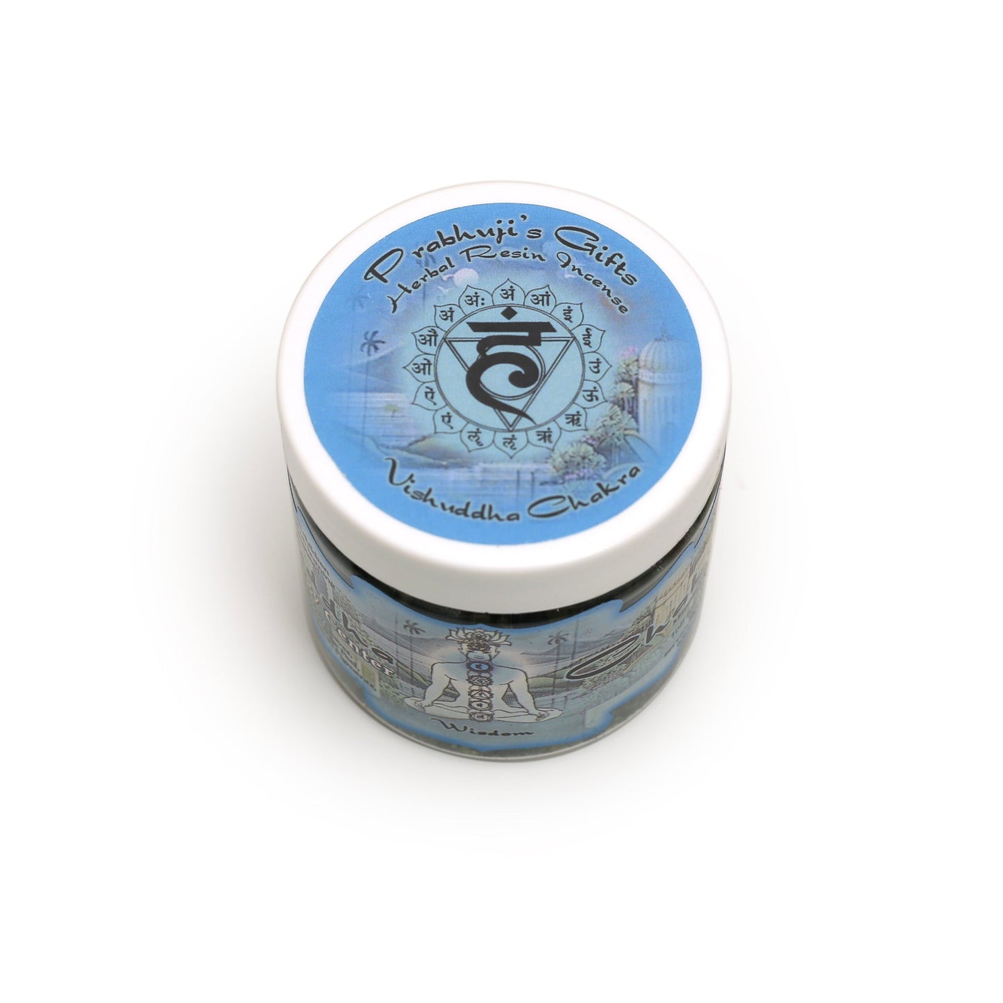 Prabhuji Resin Incense Throat Chakra Vishuddha - Communication and Responsibility - 2.4oz jar