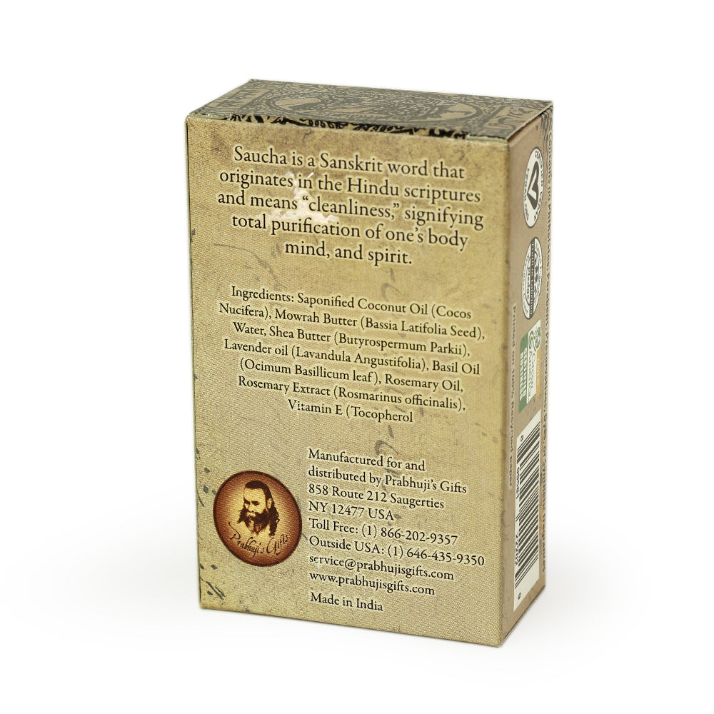 Soap Bar Saucha - Natural Relaxing Lavender - 3.5 oz (100g) - Wholesale and Retail Prabhuji's Gifts 