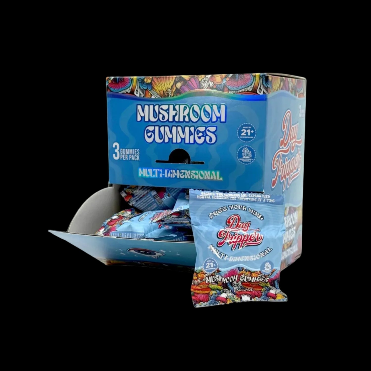 3ct Multi - Dimensional Mushroom Gummies Box of 30 - Tree Spirit Wellness