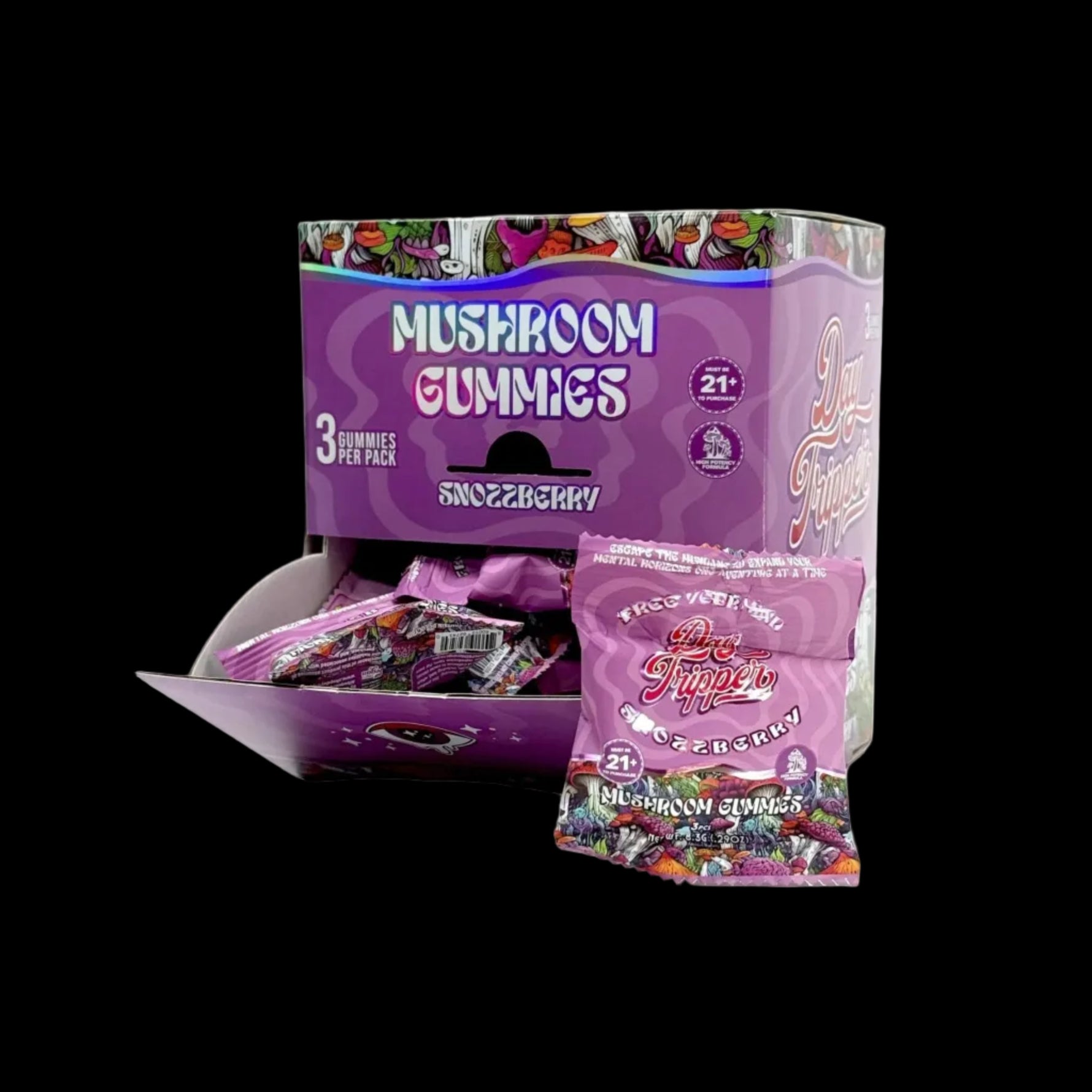 3ct Snozzberry Mushroom Gummies Case of 30 - Tree Spirit Wellness