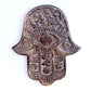Prabhuji Decor - Wooden Hamsa - Vines and Flowers 7"x6"