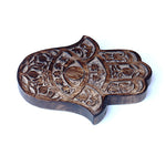 Decor - Wooden Hamsa - Pomegranate 7"x6", Hand of Mary, Hand of Fatima - Wholesale and Retail Prabhuji's Gifts