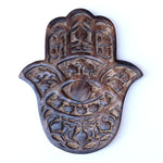 Decor - Wooden Hamsa - Pomegranate 7"x6", Hand of Mary, Hand of Fatima - Wholesale and Retail Prabhuji's Gifts