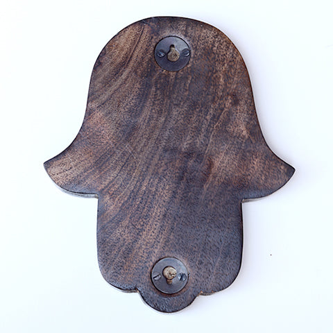 Prabhuji Decor - Wooden Hamsa - Cherry Blossom 7"x6"