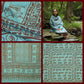 Prabhuji Meditation Yoga Prayer Shawl - Maha Mantra - Turquoise Large