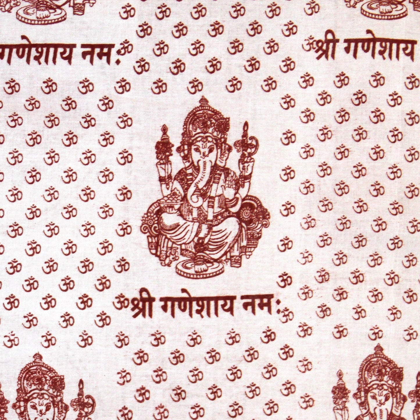 Prabhuji Meditation Yoga Prayer Shawl - Ganesh - White Large