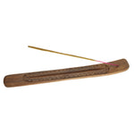 Incense Burner - Wooden Flat Carved Feather - Wholesale and Retail Prabhuji's Gifts 