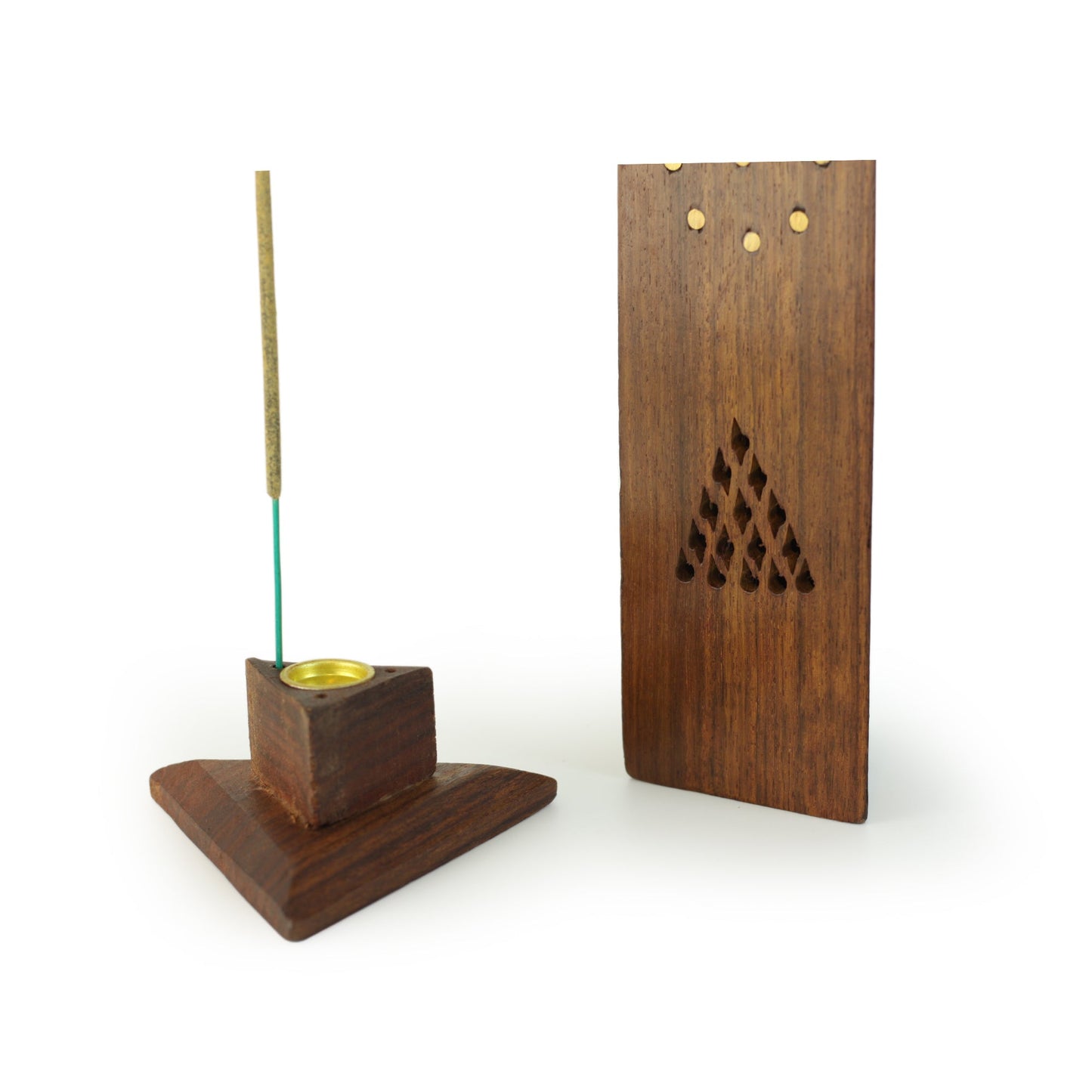 Prabhuji Incense Burner - Wooden Triangle Tower