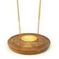 Incense Burner - Wooden Round Plate Buddha - 4 inches - Wholesale and Retail Prabhuji's Gifts 