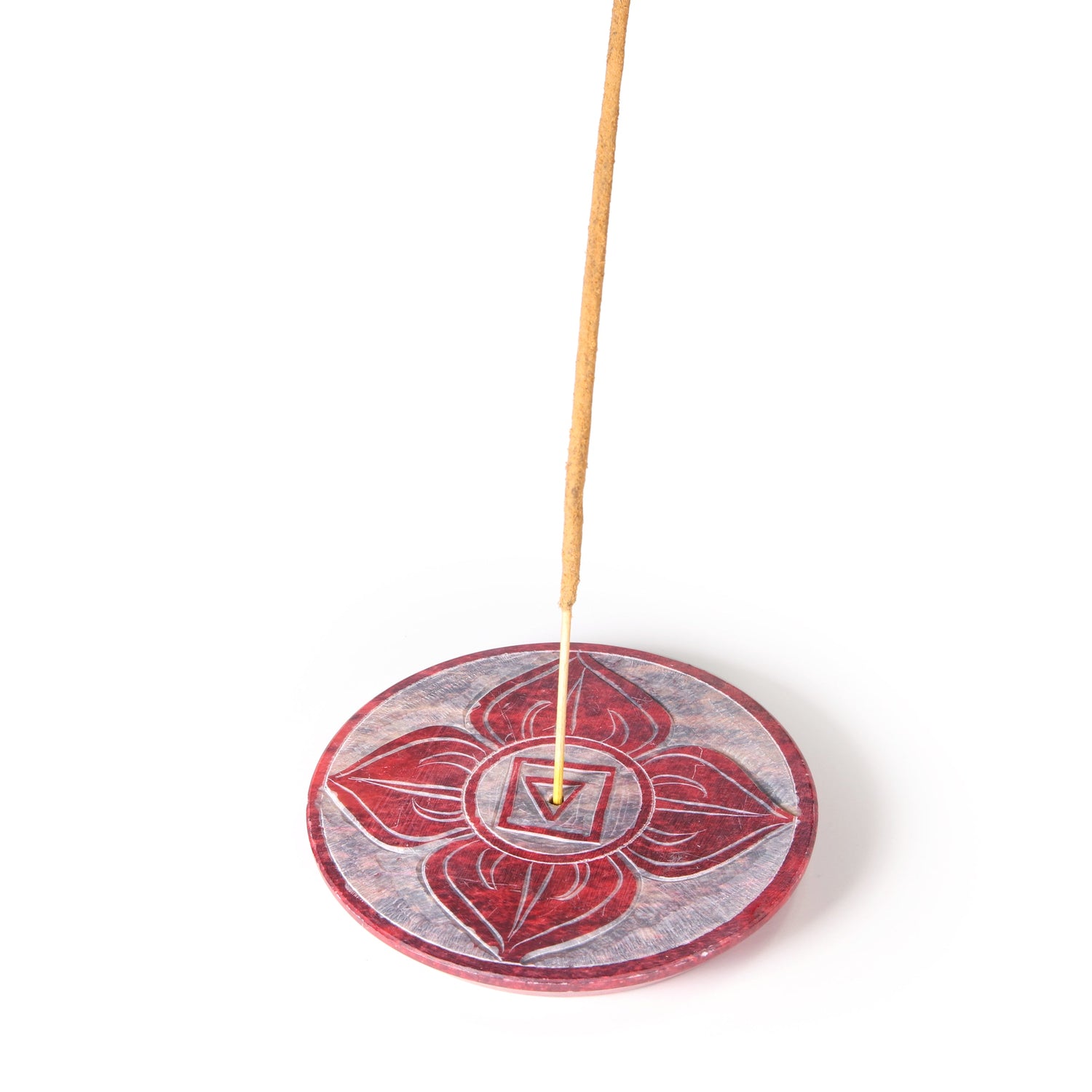 Prabhuji Incense Burner - Soapstone Plate Root Chakra Muladhara 3"