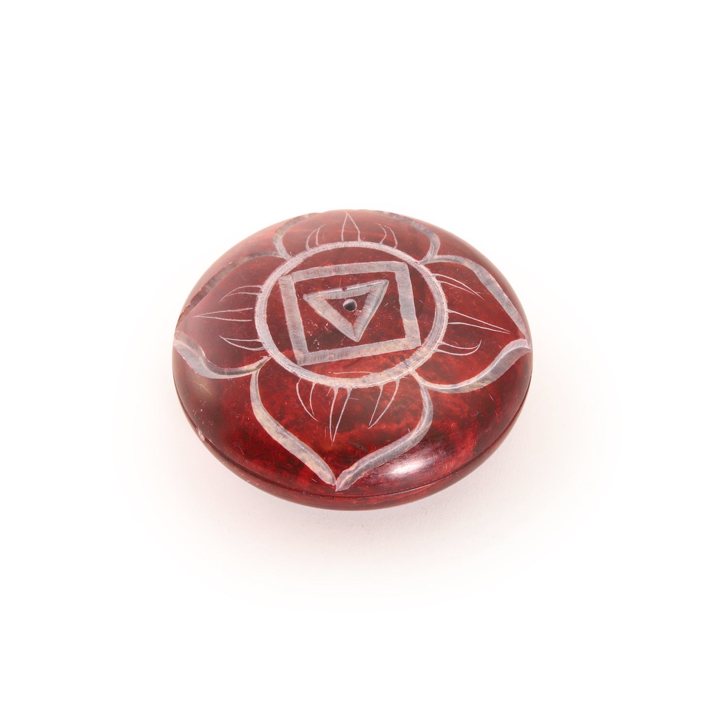 Prabhuji Incense Burner - Soapstone Pebble Root Chakra Muladhara 2.5"
