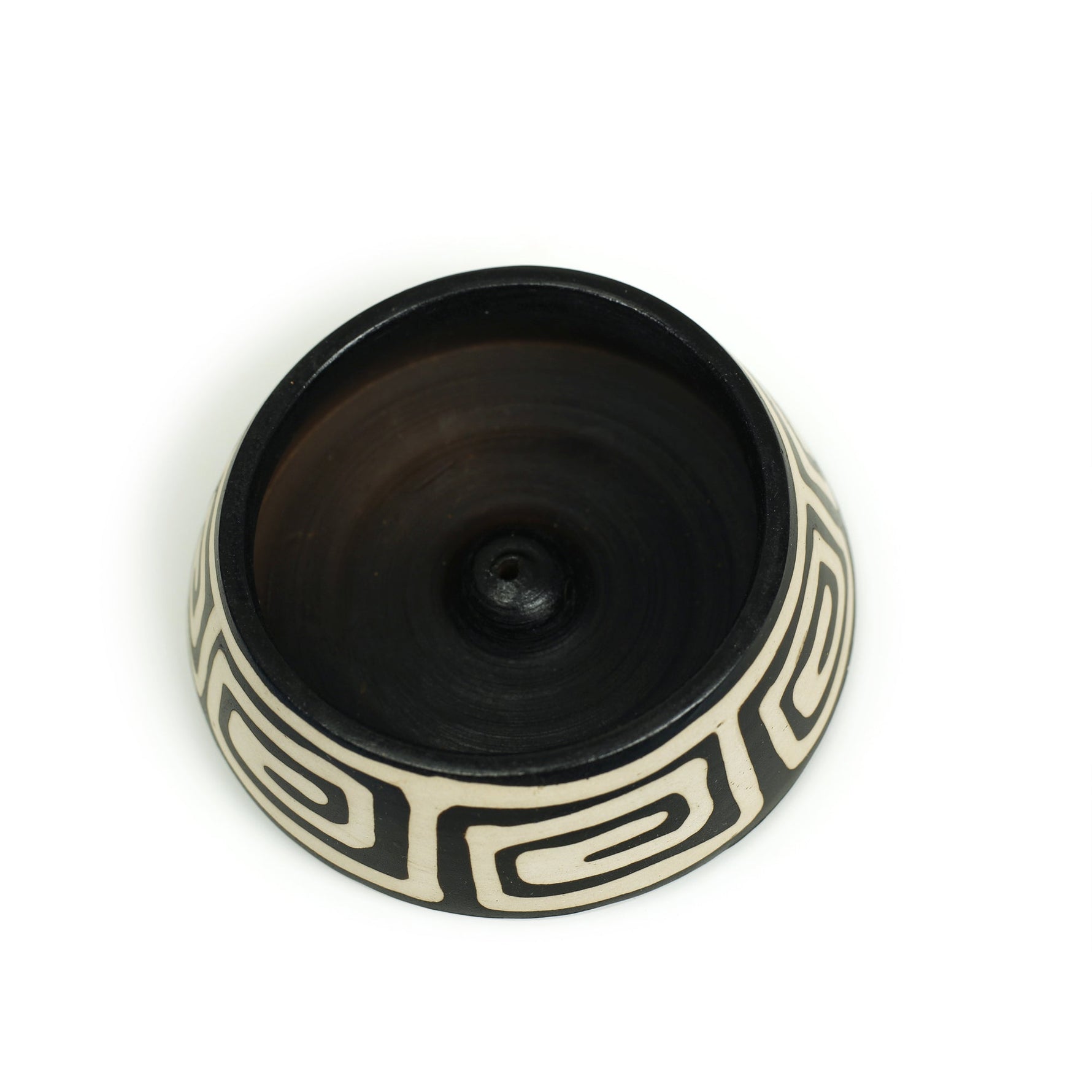701-81 - Incense Burner - Peruvian Ceramic Incense Burner for Stick and Cone Incense - 4.5" - Prabhuji's Gifts wholesale and retail