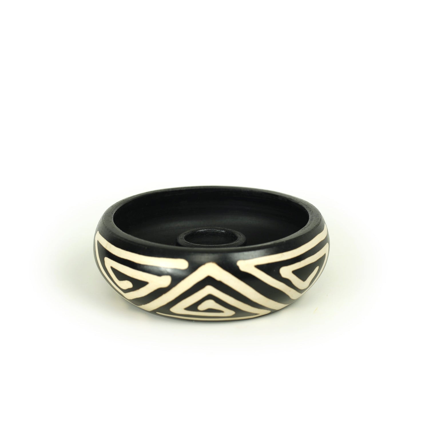 701-82 - Incense Burner - Peruvian Ceramic Holder for Palo Santo Stick - 5" - Prabhuji's Gifts wholesale and retail