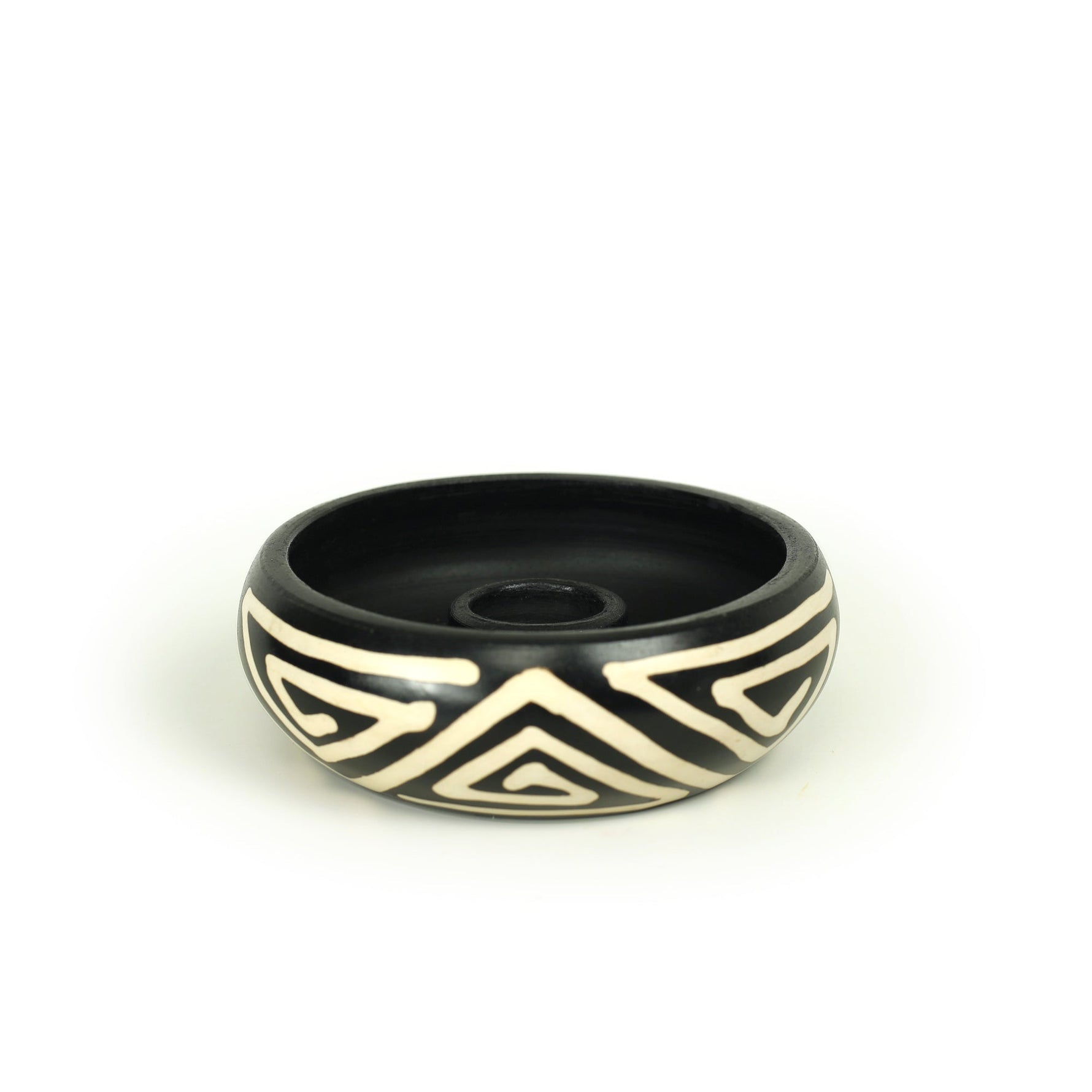 701-82 - Incense Burner - Peruvian Ceramic Holder for Palo Santo Stick - 5" - Prabhuji's Gifts wholesale and retail