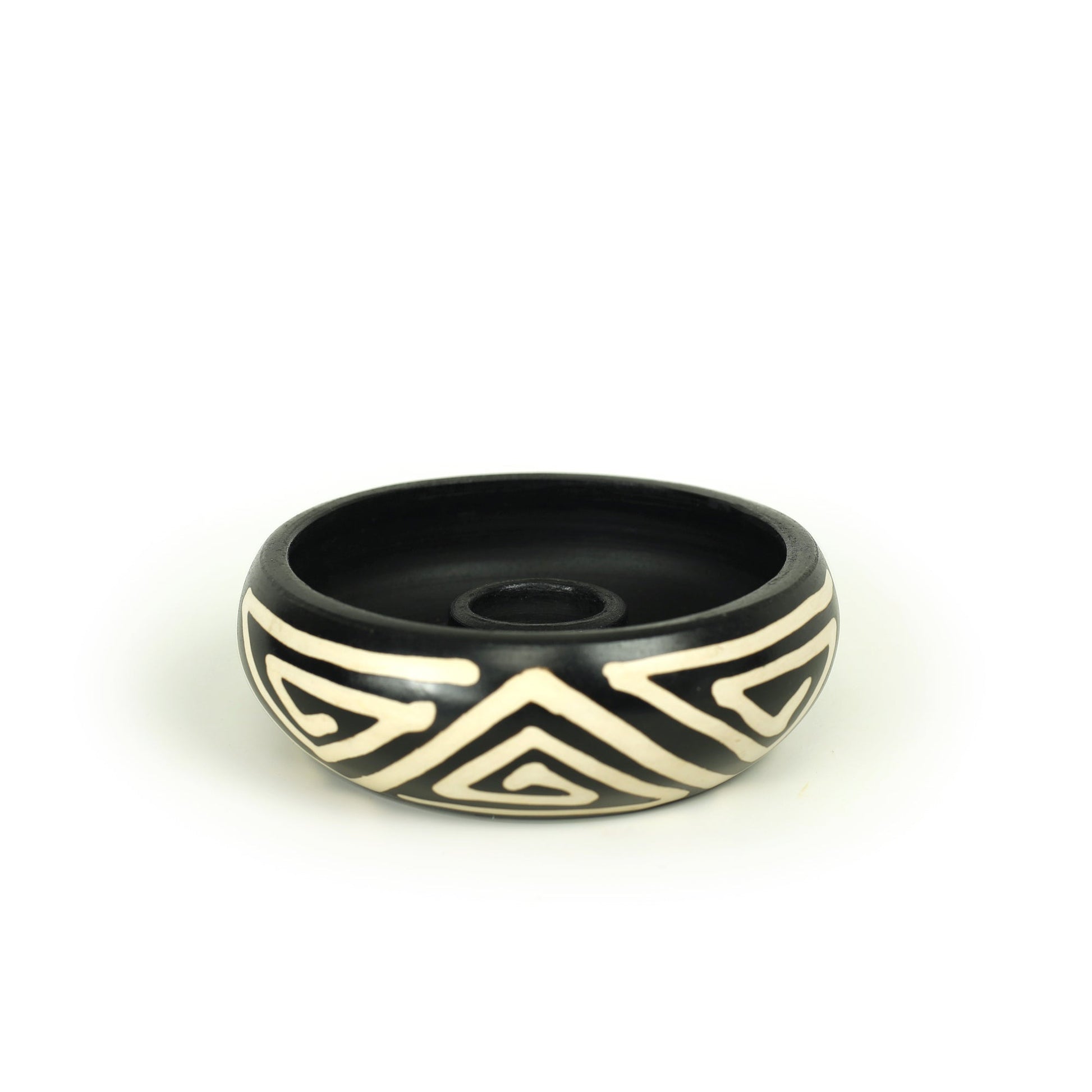 701-82 - Incense Burner - Peruvian Ceramic Holder for Palo Santo Stick - 5" - Prabhuji's Gifts wholesale and retail