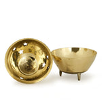 Burner - Brass Burner, 3 Legged Star Jali 3"Hx2.5"D - Wholesale and Retail Prabhuji's Gifts 