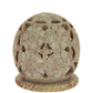 Burner for Cones and Candle Holder - Soapstone Carved T-Lite Ball - Flowers 3 inches - Wholesale and Retail Prabhuji's Gifts 