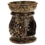 Oil Diffuser - Natural Soapstone Oil Burner Jali 4" - Wholesale and Retail Prabhuji's Gifts 