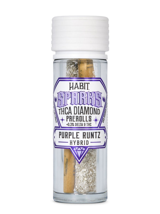 .75g THCA Sparks Diamond Coated Purple Runtz (Hybrid) PRE - Rolls 2Pk - 5PKS - Tree Spirit Wellness