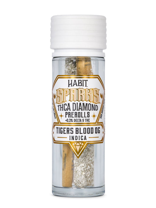 .75g THCA Sparks Diamond Coated Tiger Blood OG (INDICA) PRE - Rolls 2Pk - 5PKS - Tree Spirit Wellness