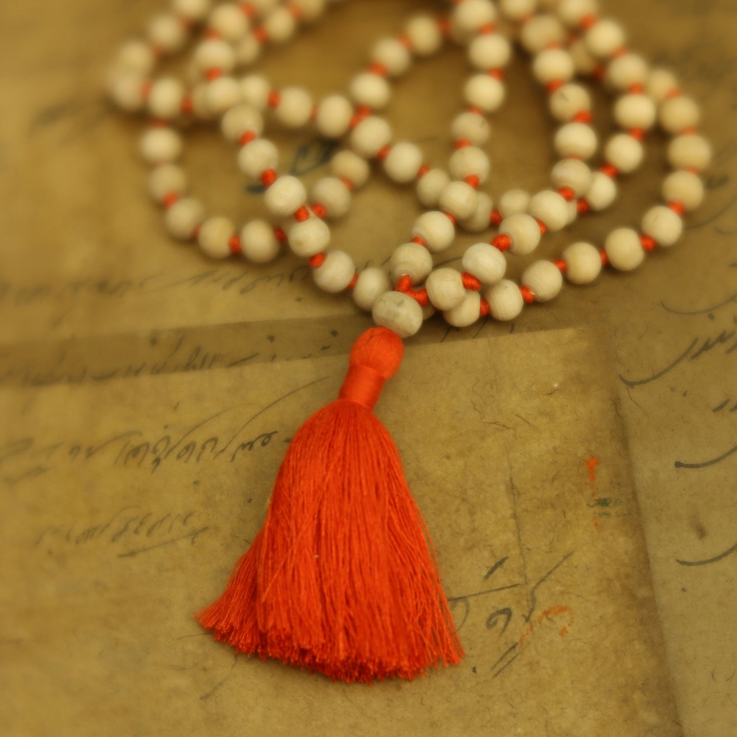 Prabhuji Prayer Mala Beads - Tulasi - 108 Prayer Beads