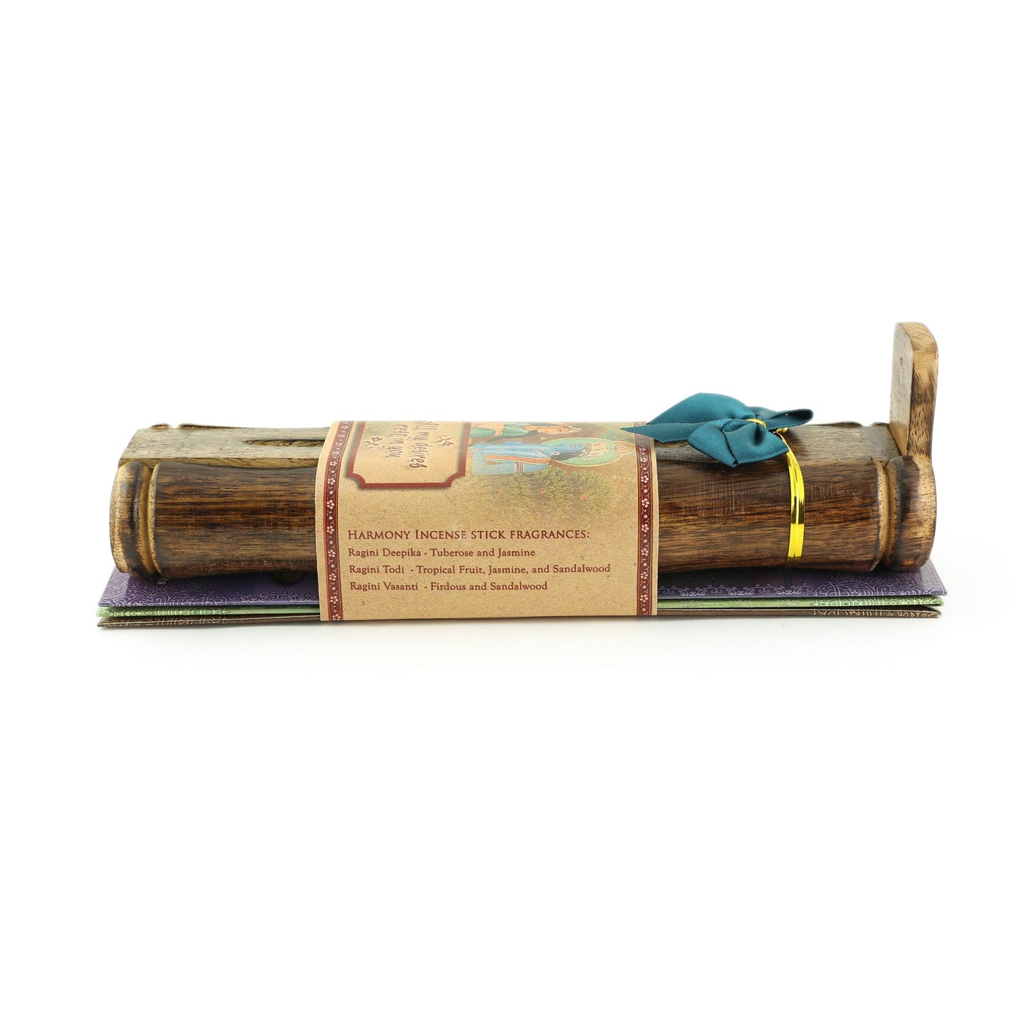 Prabhuji Incense Gift Set - Bamboo Burner + 3 Harmony Incense Sticks Packs & Love Greeting - Rest in you