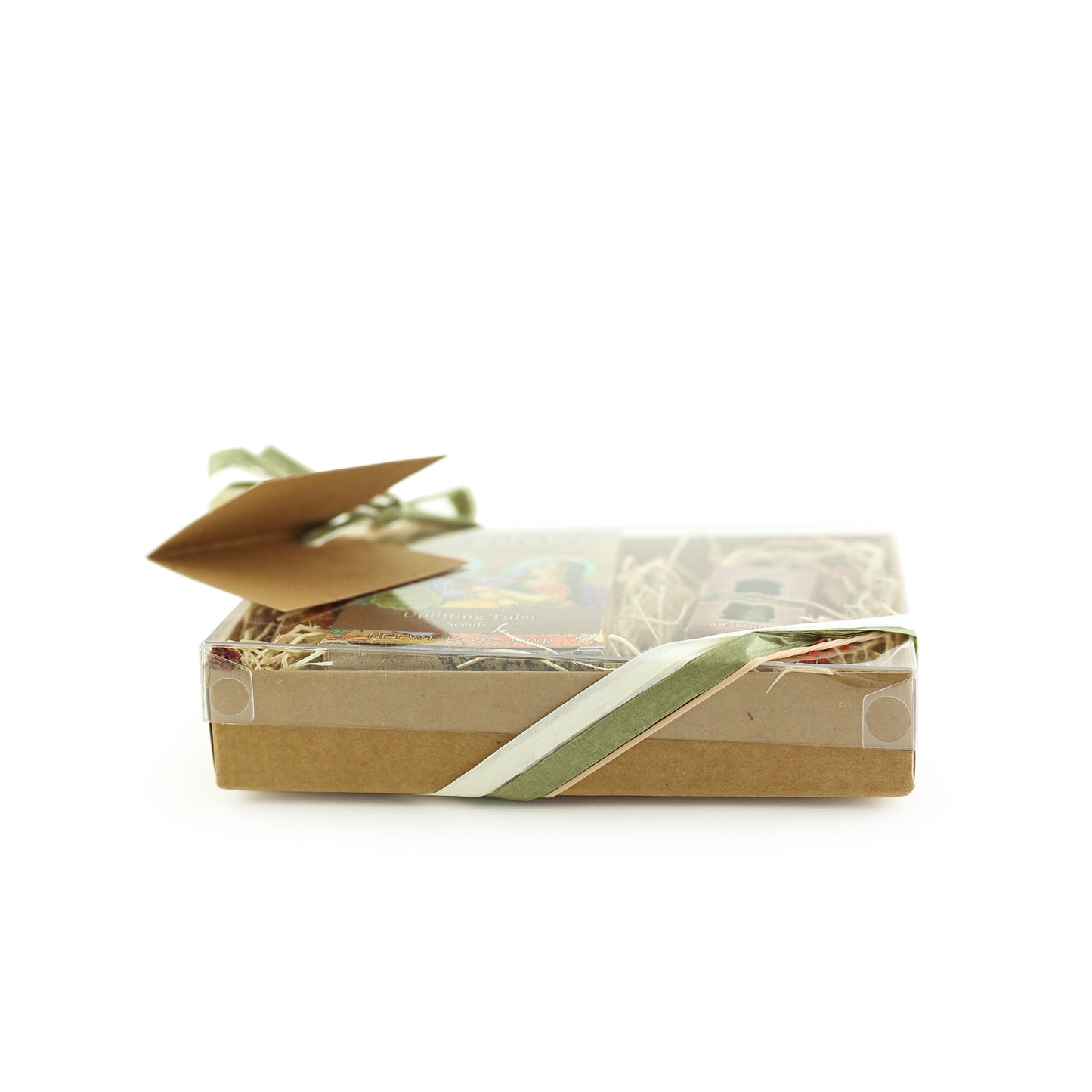Prabhuji Gift Set - Saucha Bar Soap 'Uplifting Tulsi' and Attar Oil 'Padma' - with Greeting 'For someone as precious as you'