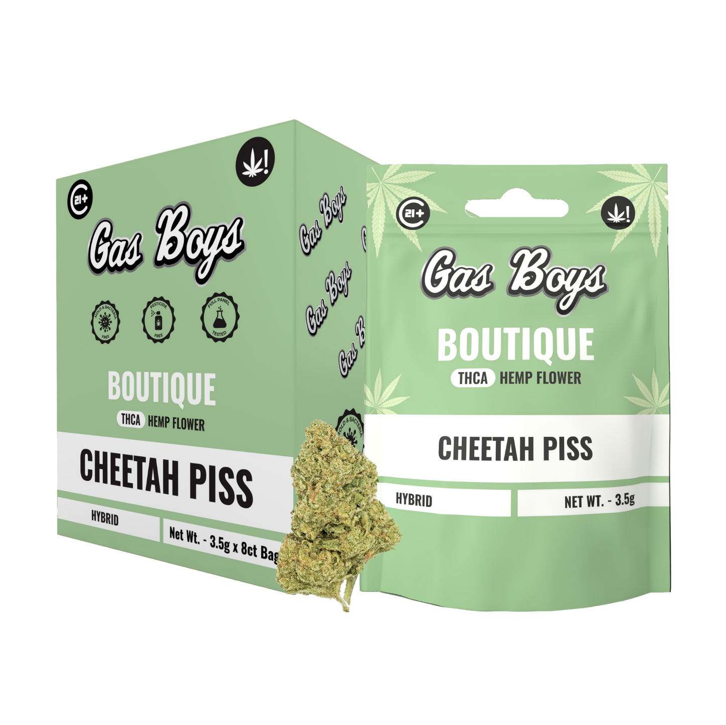 BOUTIQUE Cheetah Piss Box THCA FLOWER - Hybrid (8ct) - Tree Spirit Wellness