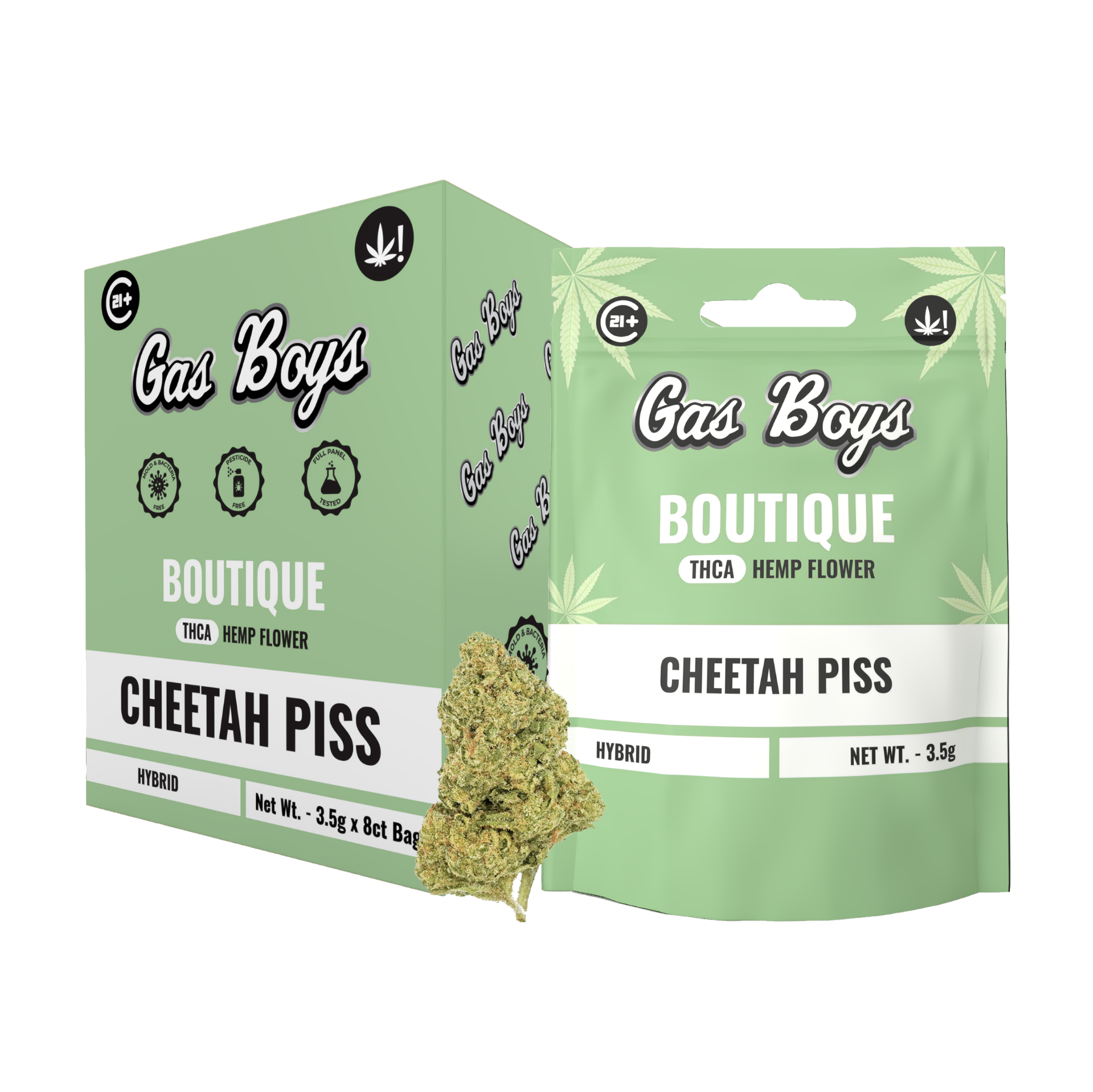 BOUTIQUE Cheetah Piss Box THCA FLOWER - Hybrid (8ct) - Tree Spirit Wellness
