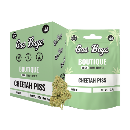 BOUTIQUE Cheetah Piss Box THCA FLOWER - Hybrid (8ct) - Tree Spirit Wellness