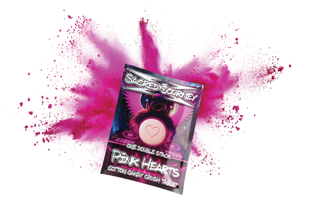 Flips Hippy Flips – Pink Hearts - Cotton Candy Crush Tablet- Tree Spirit Wellness