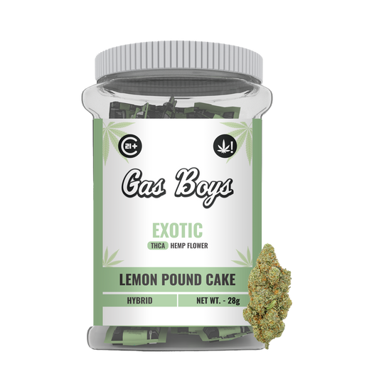 EXOTIC THCP FLOWER JUG - Lemon Pound Cake - Hybrid (28CT) - Tree Spirit Wellness